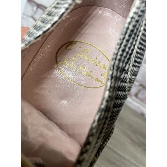 O'Quincy by Jan Palmen White Black Plaid Lace Up Oxfords Shoes Women 41EU/10.5US - Picture 11 of 16